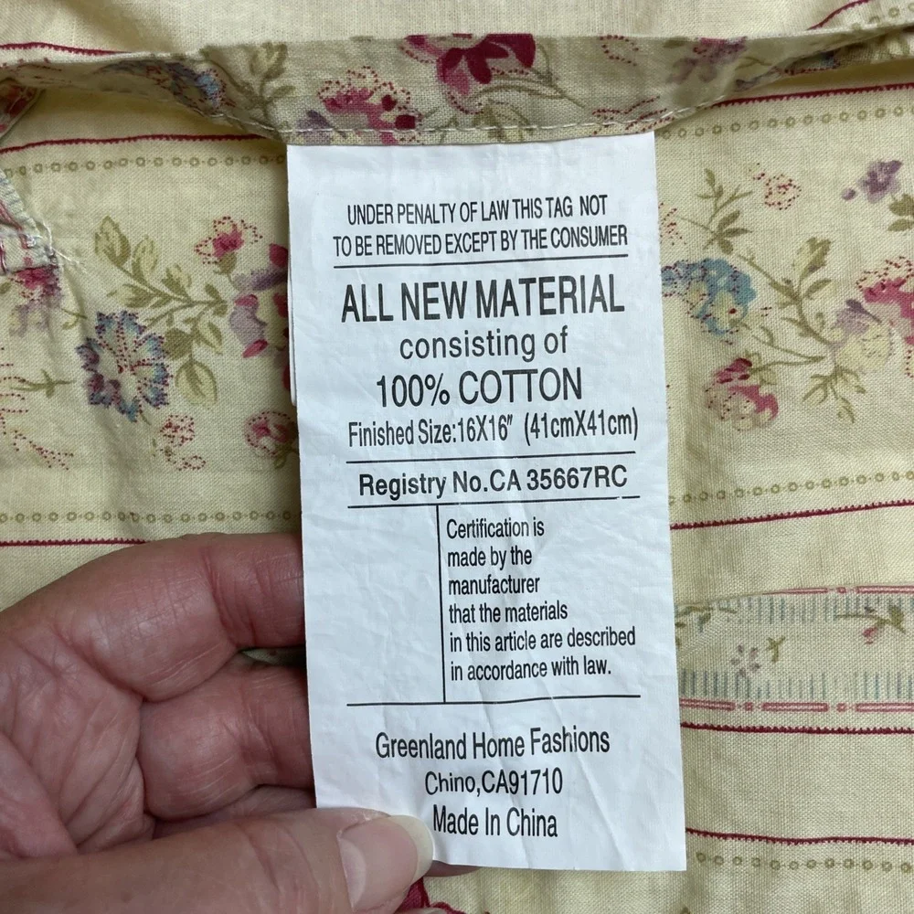 Cottagecore Sheet Set CA King Flat Fitted 2 Cases 2 Throw Pillows 1 King Sham